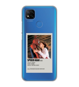 Redmi 9C / Redmi 10A Uyumlu Spider Man Minimalist Poster Desenli Şeffaf Telefon Kılıfı