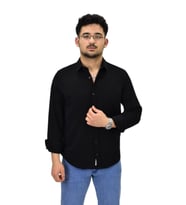 Erkek Spor Silim Fit Uzun Kol Gömlek G5011 BGL-ST04495 (Siyah)
