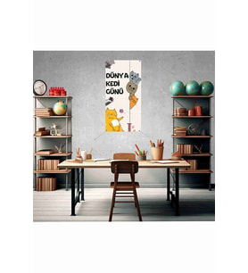 Dünya Kedi Günü Fotoğraf Panosu Branda 100x200