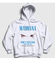 Presmono Unisex Beyaz Tour Who's That Girl Madonna Kapüşonlu Sweatshirt 545497tt