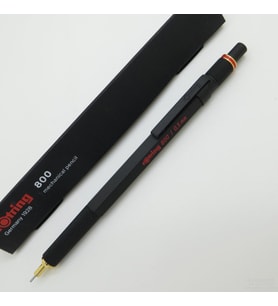 Rotring 800 Mekanik Kurşun Kalem, Siyah 0.5 mm  İsme Özel Kalem (Siyah-Gri)
