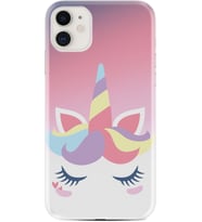 Apple iPhone 11 12 13 Mini Kılıf Desemli Silikon Sweety Unicorn 1737