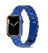 Apple Watch 42mm Uyumlu Kordon Paslanmaz Metal Baklalı Tasarım KRD-04 Kayış