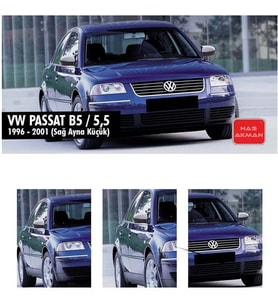 Vw Passat B5 - 5,5 Batman Yarasa Ayna Kapağı Piano Black 1996 1997 1998 1999 2000 2001
