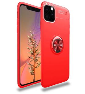 iPhone 11 Pro Max Kılıf Range Yüzüklü Silikon - Kırmızı