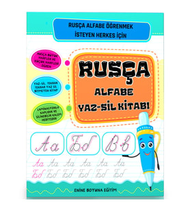 Rusça Alfabe Yaz-Sil Kitabı