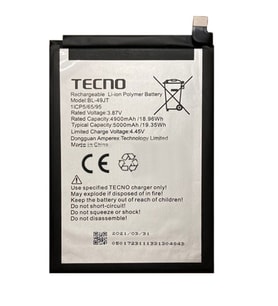 Tecno Camon 18P Uyumlu Pil Sıfır - Servis