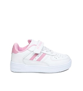 Trendyshose  08 Cild Suya Dayanıklı Rahat Cırtlı Spor (Beyaz-Pembe)