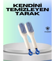 Kendini Temizleyen Ergonomik Saç Tarağı – ABS Gövde Silikon Diş