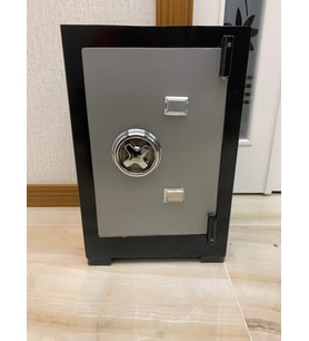 MyWondry Çelik Para Kasası 65 CM Siyah Gri Yangına Dayanıklı
