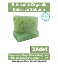 Özel Üretim %100 Doğal Koku Yüz Cilt Beyazlatıcı Organik Nemlendirici Biberiye Sabunu 3 Adet