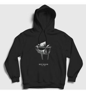 Presmono Unisex Siyah Metal Mask Rap Mf Doom Kapüşonlu Sweatshirt 454750tt