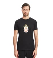 Galatasaray Orijinal Lisanslı 5 Yıldızlı Arma T-Shirt (Siyah)