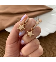 Yildiz  küpe (Rose Gold Altın)