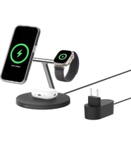 Belkin Boostcharge 3'Ü 1 Arada Qi2 Şarj Cihazı, Magsafe Uyumlu Kablosuz Şarj Istasyonu, Apple Iphone