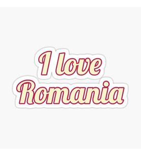 Romanya'yı seviyorum çıkartması Sticker Etiket 19CM