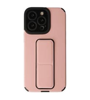 Apple İphone 13 Pro Max Kılıf Mega Standlı Silikon - Pudra