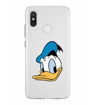 Xiaomi Mi 8 Uyumlu Kapak Donald Duck Tasarımlı Şeffaf Silikon Kılıf