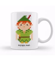 Peter Pan Pixel Character Kupa Bardak Porselen