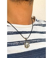 Şovalye Kaskı Model Gümüş Erkek Kolye