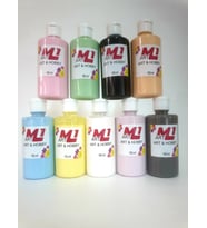 M1 ART  Akrilik Boya 140. gr--9 Renk Seçeneği, Ahşap, Tuval, Seramik , Duvar ,taş (Mavi)