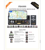 fi Audio FR4000 TELEFON STANDLI BLUETOOTH/USB/AUX DİJİTAL MEDYA ÇALAR OTO TEYP (Siyah)