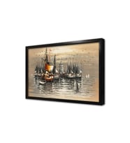 Gemiler Çerçeveli Mdf Tablo