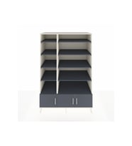 Kronos Dolap 10 Raflı 3 Kapaklı 132x59x195 Aytaşı-Antrasit/Antrasit
