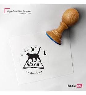 Kişiye Özel Kitap Damgası Kitap Mührü Kaşe Kitap Mühür Özel Damga 201