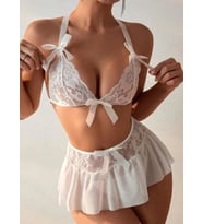 Mulvxbrf Brf02  Beyaz Dantelli Fiyonklu  Babydol (Mulvix)