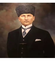 Ulu Önder Atatürk 2 Sayılarla Boyama Seti Canvas Kasnaklı 40 x 50 cm