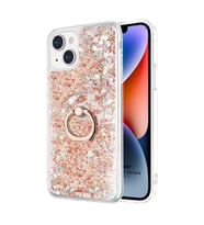 Microsonic Apple iPhone 14 Plus Kılıf Glitter Liquid Holder Gold