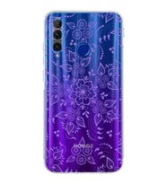 Huawei Honor 20 Lite  Kamera korumalı Kapak Nostalji Desen Tasarımlı  Şeffaf Kılıf