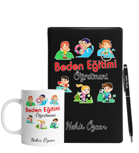 Beden Eğitimi Öğretmenlerine Özel Defter Kalem Kupa Hediye Seti