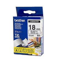 Tonersepeti Brother TZ-241 (18MM) Beyaz Üzerine Siyah Lamine Etiket