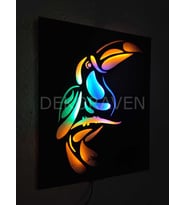 Papağan Led Işıklı Tablo