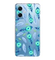 PrintiFy Xiaomi Redmi Note 12 5G ile Uyumlu 1mm Slim Fit Nazar Boncuğu 3 Baskılı Şeffaf  Kılıf
