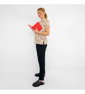 Unisex 90'lar Desenli Likralı Doktor Hemşire Cerrahi Scrubs Üniforma Takım (Karışık)