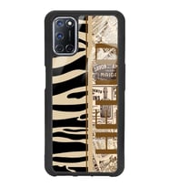 Oppo A72 Uyumlu Zebra Gazete Tasarımlı Glossy Telefon Kılıfı