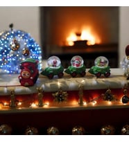 VIL DELUXE KALİTE YILBAŞI TRENİ SETİ SULU KÜRE YILBAŞI NOEL KAR KÜRELİ TREN MEERY CHRISTMAS TRAİN