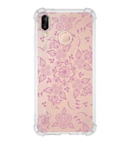 Huawei P20 Lite  Köşe Korumalı Antişok Kapak Nostalji Desen Tasarımlı Şeffaf  Kılıf