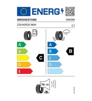 Bridgestone Blizzak 6 235/40R20 96W XL M+S 3PMSF Enliten Otomobil Kış Lastiği (Üretim Yılı: 2025)