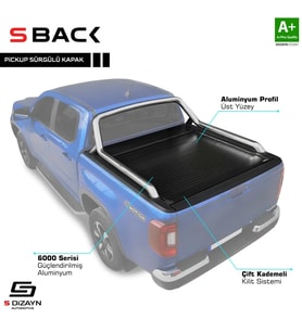 Drs Tuning Amarok 2 S-Back Sürgülü Kapak Siyah V1 OEM Stil 2023 Üzeri