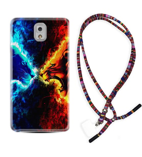Samsung Note 3 4 5 8 9 20 Ultra 10 Lite Kılıf Boyun Asklı Rasta Silikon Red Blue Leon 1714