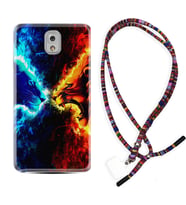 Samsung Note 3 4 5 8 9 20 Ultra 10 Lite Kılıf Boyun Asklı Rasta Silikon Red Blue Leon 1714