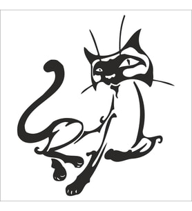 KEDİ FOLYO STİCKER 20cm uzunluk (Karışık)