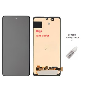 Tkgz - Samsung Galaxy A71 - SM-A715 Uyumlu Lcd Ekran Dokunmatik - A - Kalite + B-7000