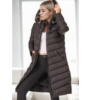 Dewberry Kadın %100 Polyester Kürklü Kapüşonlu Kaban Siyah Z9690 Katmanlı Kombin, Günlük Giyim, Şehir Stili