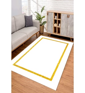 Dijital Kaymaz Taban Yıkanabilir Renkli Salon Halısı Mutfak Halısı Yolluk ND-SD-577 (Gold)