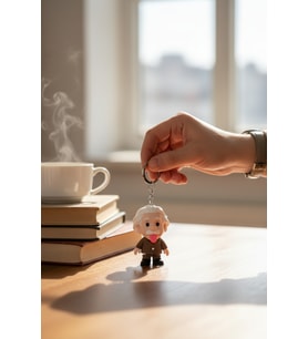 Albert Einstein Figürlü Hareketli Anahtarlık